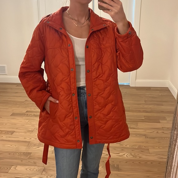 Lands' End Women's Quilted Jacket - Burnt Orange - Size XL - Picture 2 of 13